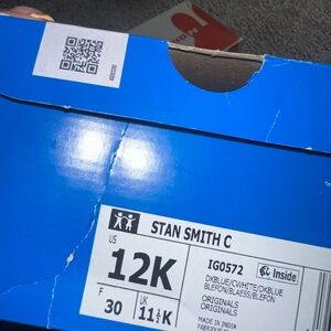 Adidas Stan Smith C Sneakers - Dark Blue and White